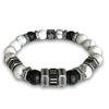 Premium engraved Howlite/Onyx