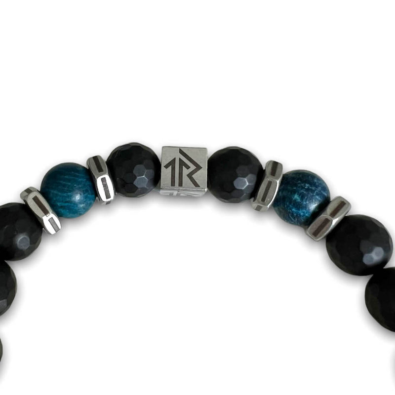 Premium Engraved Matte  Onyx and Apatite