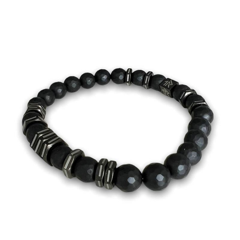 Premium Engraved Hematite and Matte Onyx Set